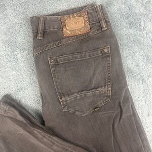 Robert Graham Jeans Mens 32x32 Gray Slim Jim Straight Designer Japan Herringbone